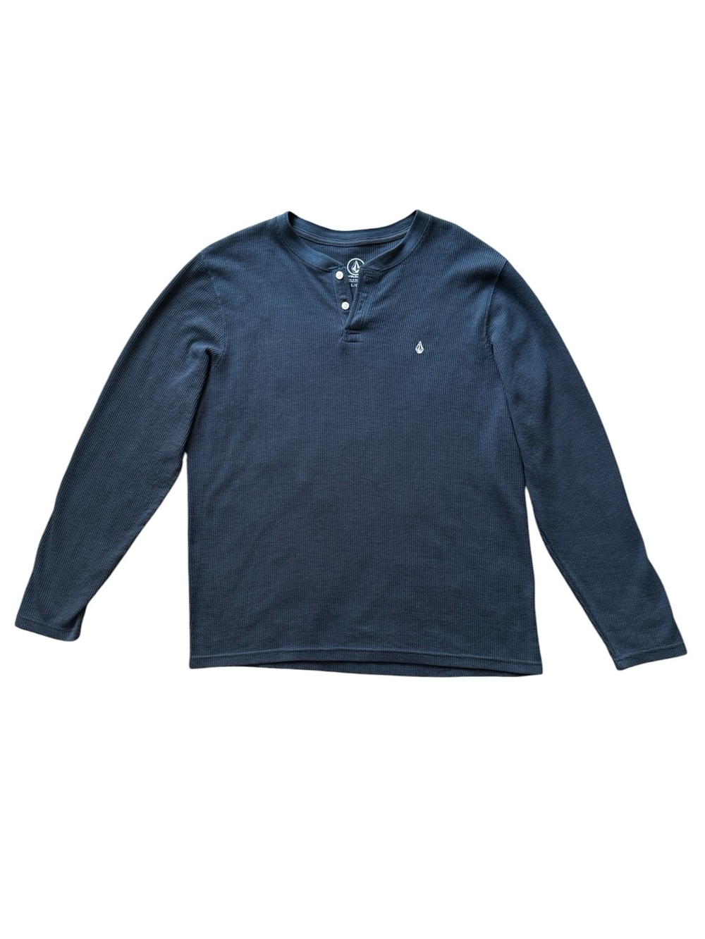 NWOT Volcom Blue-Thermal Henley Men’s L